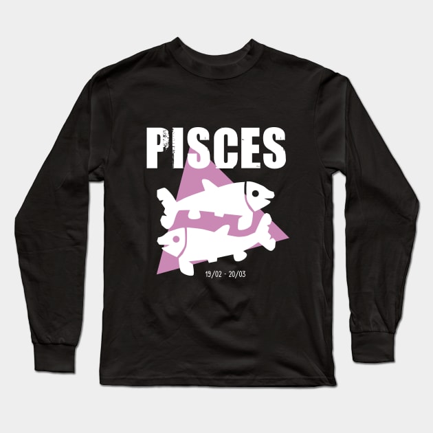 Pisces horoscope sign Long Sleeve T-Shirt by cypryanus